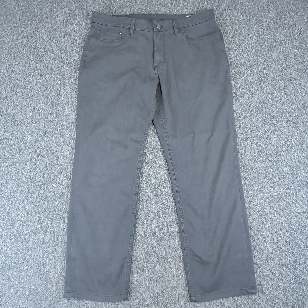 English Laundry Modern Straight Leg Pants Mens 36x30 Grey Cotton Stretch Chino - Picture 1 of 10